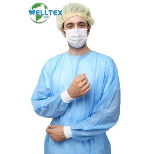 Disposable Isolation Gowns, Ultrasonic sewing seam, medical gowns