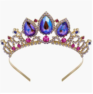 Princess Tiaras for Little Girls, Kids Dress-up Crown Headband, Birthday Wedding Halloween Cosplay Hair Accessories