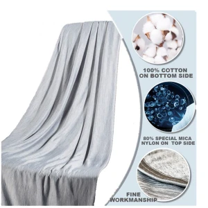 Cooling blanket light grey color hot selling on Amazon