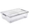 34L clear plastic underbed storage box with wheels