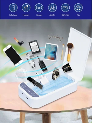 Hand-held Ultraviolet Cell Phone Sterilization Box with Disinfection UV Light, for home and office use