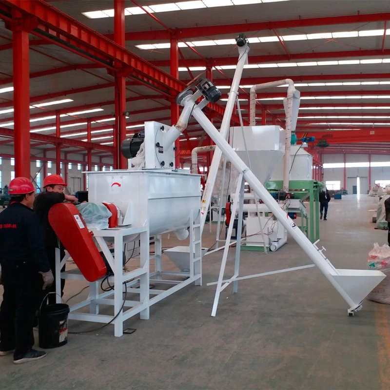 1-5T/H simple poultry farm feed production unit, turnkey poultry livestock feed pellet processing plant oversea installation