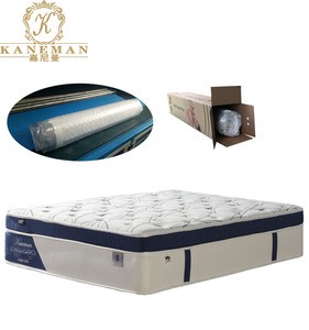 10 inch queen hotel mattress memory foam pillow top pocket spring bouncing mattress