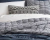 100% Cotton Washed Solid Embroidered Mini Stripe Bedspread and Coverlets , 3pcs