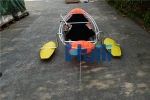 100% Transparent PC material kayak canoe of clear plastic boat