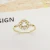 Import 1000s Jewelry 9k Ring Women Finger Ring Engagement Bands or Rings Gold Gift Factory Direct Selling Zircon Stone 9K Real 2 Pcs 7# from China