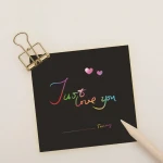 100pcs 8.5cm Magic Color Scratch Art Paper Coloring Cards Available On Both Sides Scraping Drawing Toys For Children