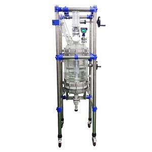 10L 20L 30L 50L 100L vacuum nutsche filter double layer glass lifting filter reactor cbd oil crystals crystallization equipment