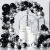 Import 116pcs Party Black And Gold Silver Latex Balloon Garland Arch Kit Set from China