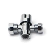 1/2*3/4 inch  Female Plated Chrome surface 132 Brass body Plastic handle check valve Angle Valve