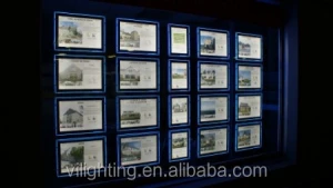 12v real estate display led light box frames backlit led crystal light box