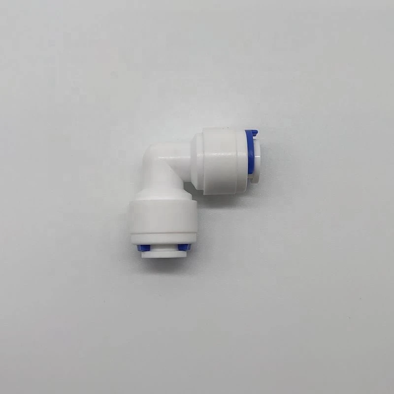 1/4" - 1/4" OD Tube PE Pipe Fitting Hose Elbow Quick Connector Aquarium RO Water Filter Reverse Osmosis System