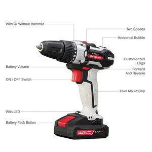 14.4v two speeds electric hammer cordless drill