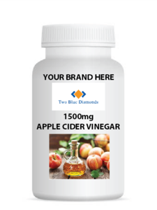 1500mg Apple Cider Vinegar 60 Capsules OEM Private Label Supplement Weight Loss GMP Made in USA Metabolism Appetite Control