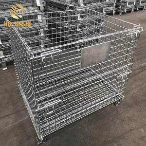 1500x1000x900mm heavy loading weight Lockable Storage Roll Wire Mesh move supermarket Cage container with caster