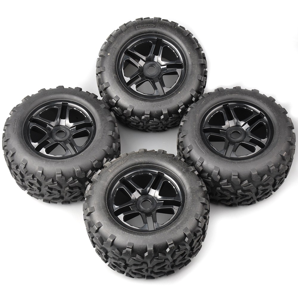 155mm Diameter 17mm Hub 1/8 Monster Truck Wheels&amp;Tire Set   For T-MAXX 3.8  REVO  E-MAXX MGT