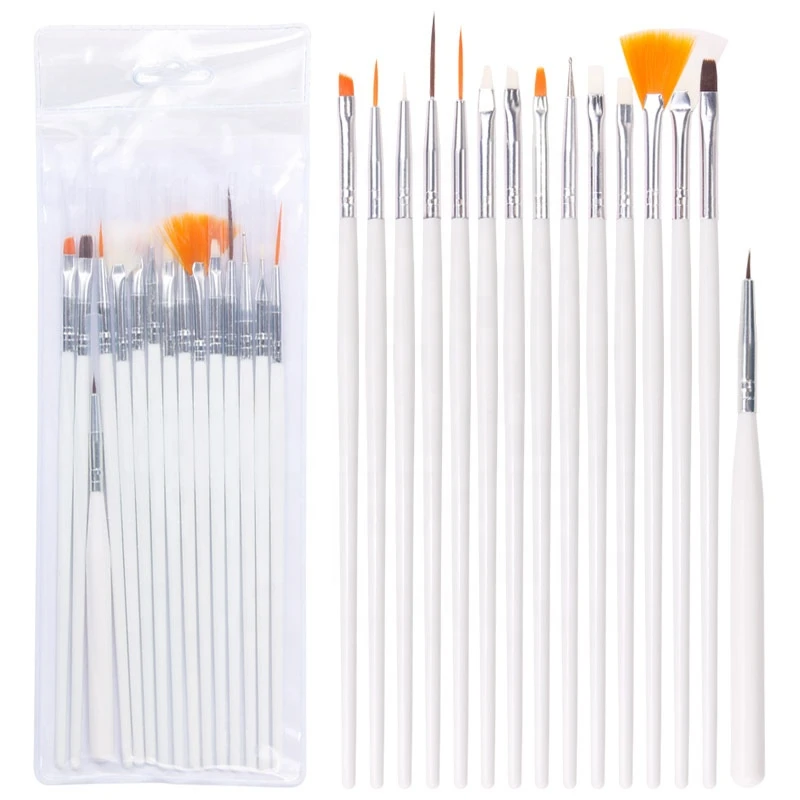 15PCS/set Nail Tools Nail Brush Painting Drawing Liner Pen Nail Art Gel Polish Brushes