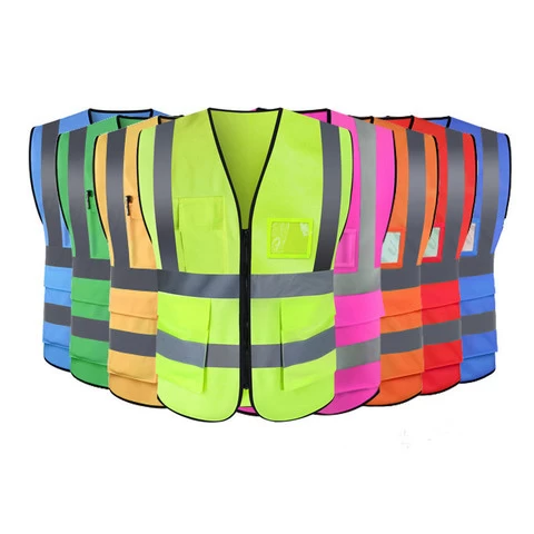 160g Construction Reflective Traffic Road Working Jackets Safety Vest with Pocket