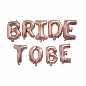 16inch Rose Gold Bride To Be Letter Foil Balloon heart Balloons Hen Party Decorations Wedding Bachelorette Party Supplies