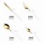 Import 16Pcs/set Korean cutipol goa gold white stainless steel wedding  flatware from China