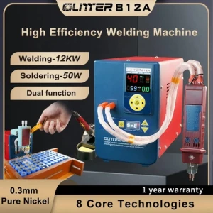 1.GLITTER-812A 36KW 6000A High Power  Pulse Spot Welder Pure Copper Strip For Lithium Iron Phosphate Battery