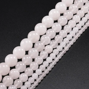 1strand/lot 4 6 8 10 12 mm White Carnelian Agates Round Gem Beads Carnelian Loose Beads For Jewelry Making DIY Necklace Bracelet