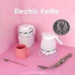 2 colors travel mini automatic power off folding portable six-speed thermostat electric kettle multi-function plug