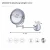 Import 2-Face Dual Arm Extend Living room led round mirror furniture for makeup from China