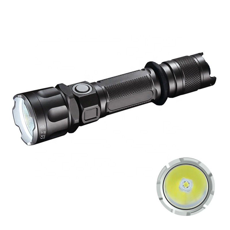 2000LM High Power LED Military Police Flashlight USB Rechargeable Tactical Police Security Flashlight Torch