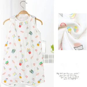 2018 China Wholesale  Muslin Soft And Breathable 100% Cotton Sleeping Baby Bag for Summer Autumn