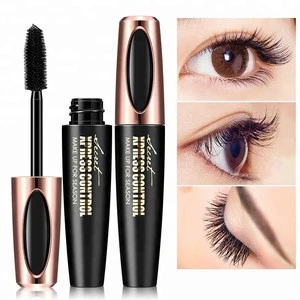 2018 New Makeup Black Waterproof Thick Long 4D Silk Fiber EyeLash Extension Mascara