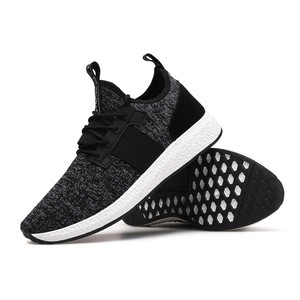 2019 New styles soft outsole breathable knit sneakers men sport shoes