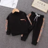 2020 autumn new children wear kids solid clothing boys long-sleeved pants two-piece Korean baby boy clothes