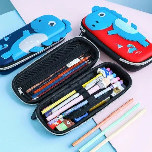 2020 Cartoon Jurassic World pencil case box EVA cute pencil bag Dinosaur pencil box school for kid