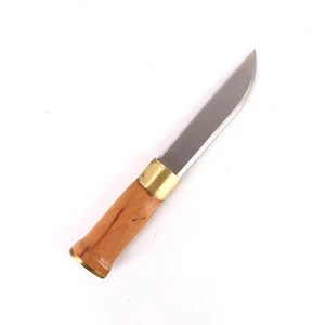 2020 Hot Sell Wood Handle leather Sheath Camping Survival Knives Ultra Sharp Fixed Blade Hunting Knife