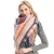 Import 2020 tassel winter classical stripe shawl woman polyester tie dye satin scarf custom from China