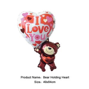 2020 Valentines Day party supplies foil balloons wedding balloon helium balloons I love you bear heart shape engagement globos