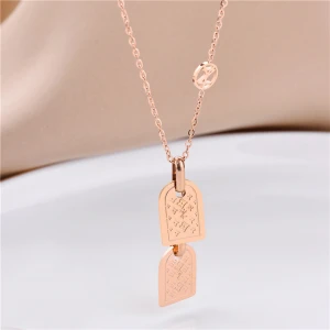 2021 new brand womens fashion stainless steel jewelry set necklace women