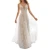 Import 2021 New Elegant  Long Dress White Lace Floral Bridal gowns low-back Boho Wedding Dress from China