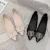 Import 2021 new YS Rhinestone Pointed Leather Solid Color Slip-On shoes ladies flats flat shoes from China