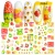 Import 2021 Summer Nail Leave Letters Nail Stickers Adhesive Decal Summer Drinking Fruit Slider Laser Nail Art Decoration Manicure Wrap from China