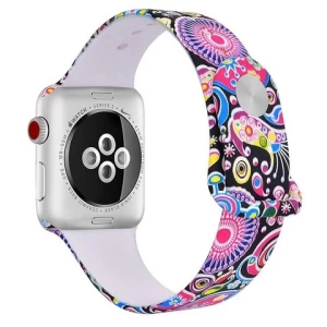2022 New Color Printed Fashion Men Women Accessories Smartwatch Belts Custom Apple Watch Silicone Band