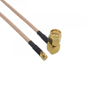20cm Rf Wire Coaxial Cable Connector SMA Male Right Angle to MMCX male Right angle Assembly Pigtail Extension RG316