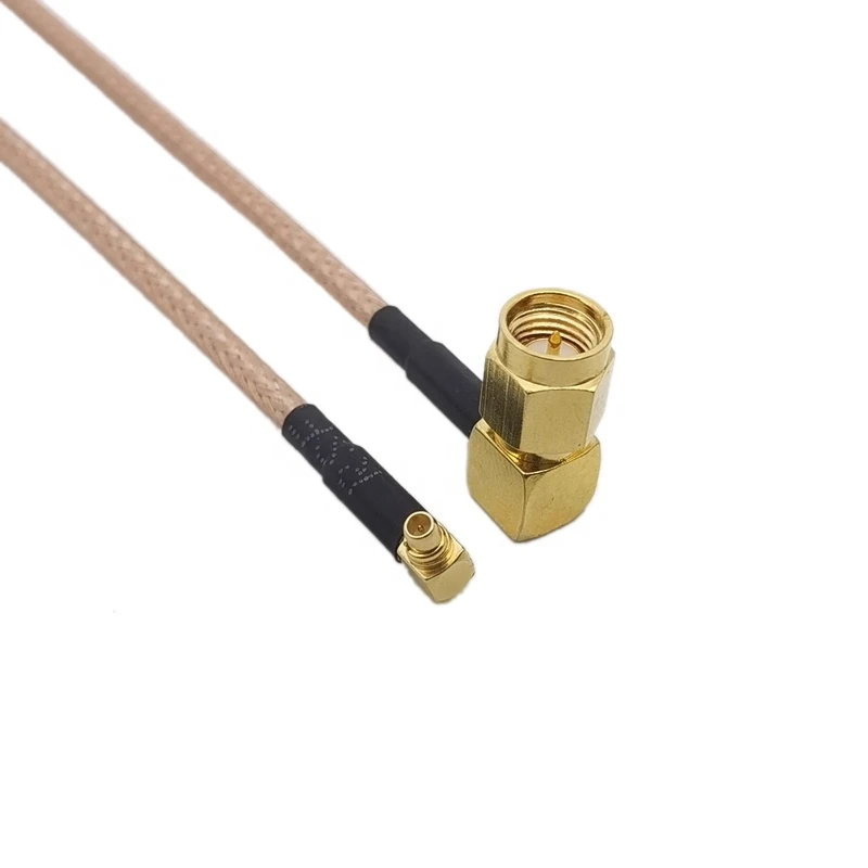 20cm Rf Wire Coaxial Cable Connector SMA Male Right Angle to MMCX male Right angle Assembly Pigtail Extension RG316