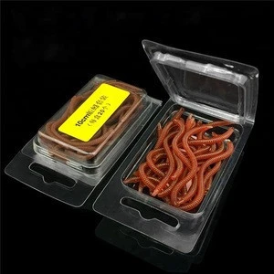 20Pcs/box Simulation Earthworm Red Fishing Worms Artificial Fishing Worms Fishy Smell Lures Soft Bait 8cm 10cm Fishing Tackle