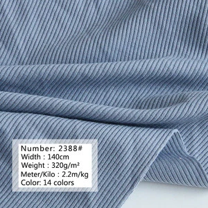 2388# The traditional manufacturer 75% poly, 20% rayon and 5% spandex elastic knitted rib fabric for winter
