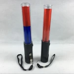 3 Flashing modes  Traffic Safety Baton Light  Multi-Function LED Signal Wand with Wrist Strap Lanyard Orange