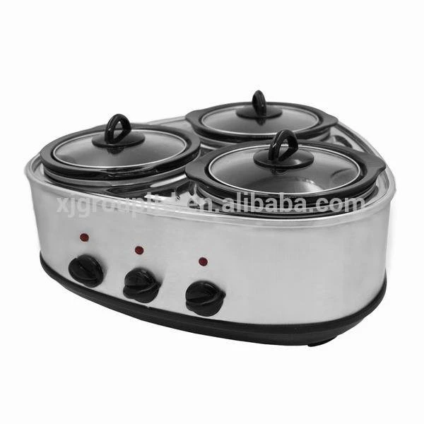 3 Pots Slow Cookers 4.5L Electric Slow Cooker