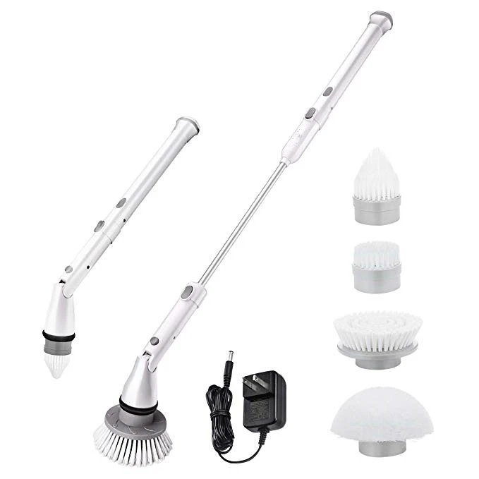 3 Replaceable Bathroom Scrubber Cleaning Brush