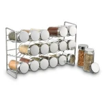 3 Tier 18 Jars Standing Metal Spice Rack Kitchen Storage Spice Jar Rack